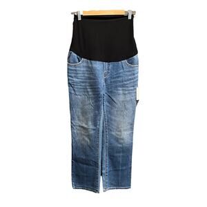 Hatch Indigo Over Belly Straight Leg Women's Maternity‎ Jeans Size 27